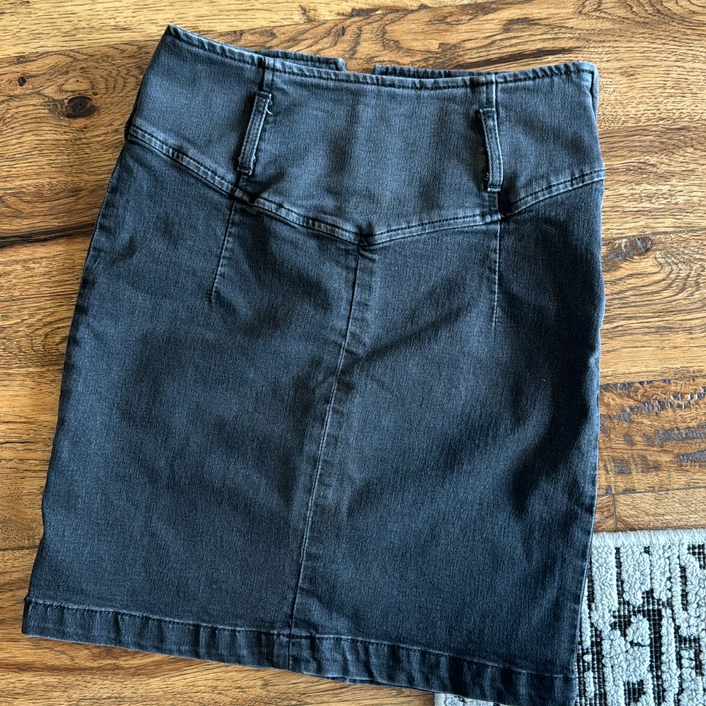 Free People Washed Black Mini Skirt 2